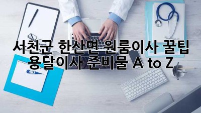 서천군 한산면 원룸이사 꿀팁🍯 용달이사 준비물 A to Z