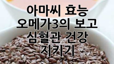 아마씨 효능: 오메가3의 보고, 심혈관 건강 지키기