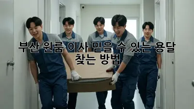부산 원룸 이사, 믿을 수 있는 용달 찾는 방법!