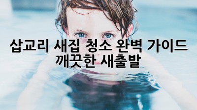 삽교리 새집 청소 완벽 가이드! 깨끗한 새출발🏠